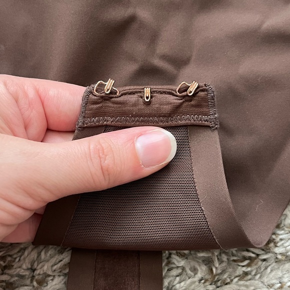 Pinsy Green Brown Scoop Tank Hourglass Shapewear Thong Bodysuits Women Size XL - Picture 15 of 16